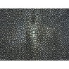 Perle centrale peau de galuchat anthracite exotique luxe bijoux accessoire art déco cuir en stock