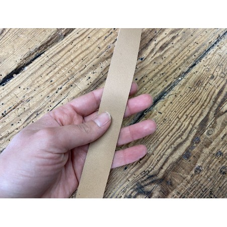 Envers bande de cuir sable - 100 et 120 cm de long - Cuirenstock