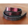 Bande de cuir bordeaux craquelé - Cuir en Stock