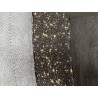 Lot de 3 peaux de cuir de poisson saumon camaïeu de noir gris mat satiné nacré métallisé Cuir en Stock