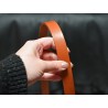 Bande lanière de cuir cognac - Collet Tannage Végétal - Cuir en Stock