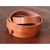 Bande de cuir tannage végétal marron camel - Cuir en Stock