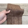 Cuir de poisson Perche du Nil - Brun tabac mat - Cuir en Stock