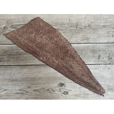 Cuir de poisson Perche du Nil - Brun tabac mat - Cuir en Stock