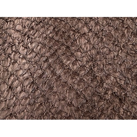 Cuir de poisson Perche du Nil - Brun noisette mat - Cuir en Stock