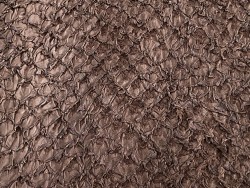 Cuir de poisson Perche du Nil - Brun noisette mat - Cuir en Stock