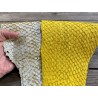 Exemple duo - cuir de poisson - Perche du Nil - vendu en lot - camaïeu jaune - Cuirenstock