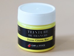 Teinture de tranche pour cuir - Jaune Citron Mat - Cuir en Stock