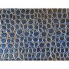 morceau de cuir de vache fantaisie grain croco bleu marine cuirenstock