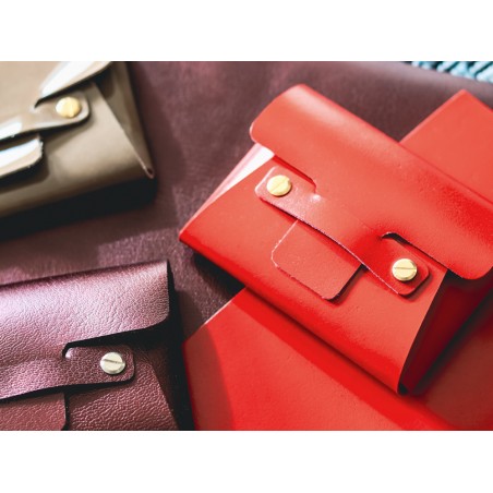Box maroquinerie porte-cartes en cuir recyclé - DIY - Cuir en Stock