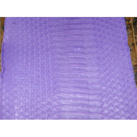 Peau de cuir de serpent - Lilas mat - Cuir en Stock