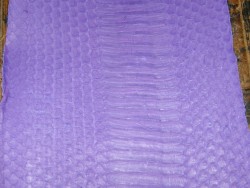 Peau de cuir de serpent - Lilas mat - Cuir en Stock