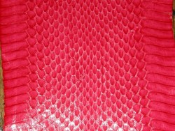 Peau de cuir de serpent - Rose fushia - Cuir en Stock