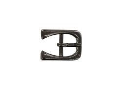 Petite boucle semi fermée couleur gun métal 10 mm - bouclerie - Cuir en Stock