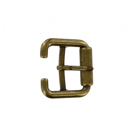 Boucle de ceinture à rouleau - semi fermé - laiton vieilli - bande 20mm - Cuir en Stock