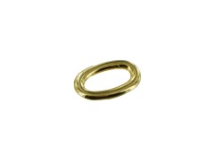 Petit passant ovale doré 10mm - anneau fermé - Cuir en stock