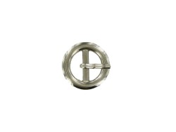Petite boucle ronde double axe nickelé 9 mm - Cuir en Stock