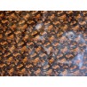 Demi peau de cuir de veau grain façon serpent cobra brun camel - maroquinerie - cuir en stock