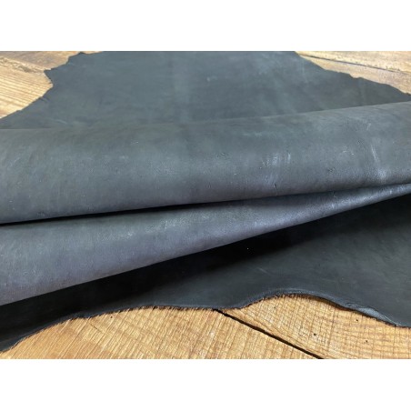 Peau de cuir de mouton naturel écologique - Noir