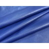 Grand morceau de cuir de taurillon - gros grain - couleur bleu électrique - cuir en stock