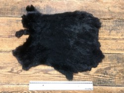 Peau de lapin - Noir - Cuir en Stock
