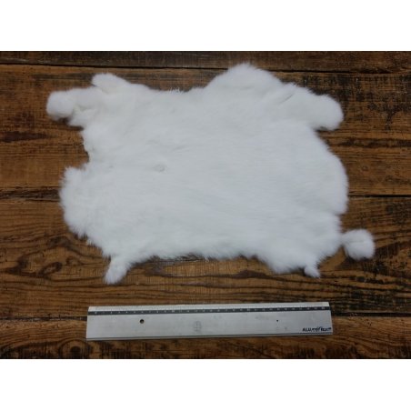 Peau de lapin - Blanc - Cuir en Stock