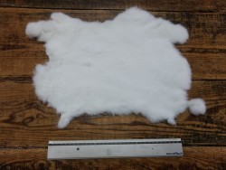 Peau de lapin - Blanc - Cuir en Stock