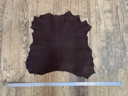 Peau de chèvre velours marron chocolat - maroquinerie - chaussure - Cuir en Stock