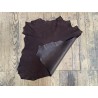 Peau de chèvre velours marron chocolat - maroquinerie - chaussure - cuir en stock