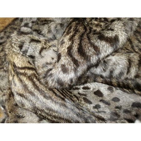 Tapis patchwork en peau de lapin - Lynx - Cuir en Stock