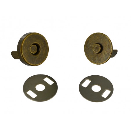 Fermoir TOP aimanté 18 mm bronze - Cuir en Stock
