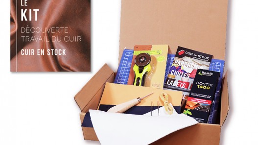 kit d'outils pour débuter dans le travail du cuir cuir en stock