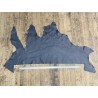 Morceau de cuir de veau lisse gris maroquinerie Cuir en Stock