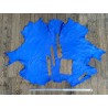Peau de cuir d'autruche bleu pervenche - picots luxe - cuir en stock