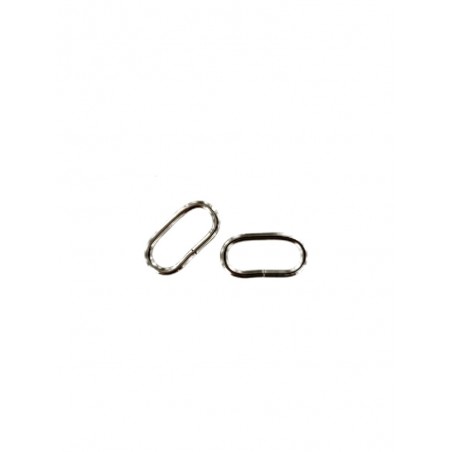 Passant rectangulaire nickelé - 20mm - anneau brisé - Cuir en stock