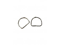 Anneau demi-ronds nickelé - 20mm - anneau brisé - Cuir en stock