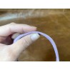 Bande de cuir souple double croupon velours LILAS - Cuirenstock