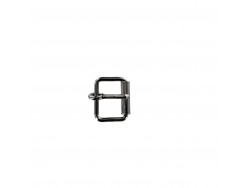 Petite boucle rouleau rectangulaire - nickelé - 15 mm - ceinture - bouclerie - cuirenstock