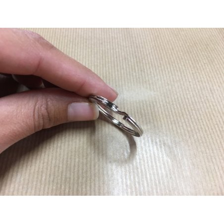 Anneau brisé plat - 25 mm - nickel - Cuirenstock