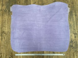 Peau de veau velours - parme - maroquinerie - cuir en stock