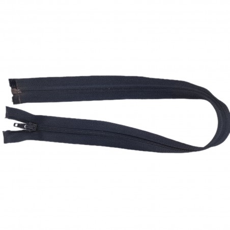 Fermeture Eclair® - noire- zip séparable - 54 cm - Cuir en stock