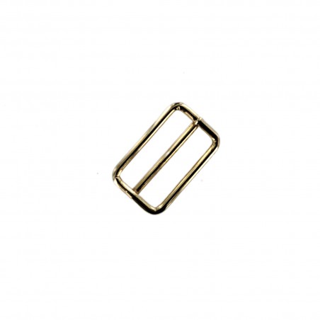 Petit passant rectangulaire réglable - 25 mm - laiton - Cuirenstock