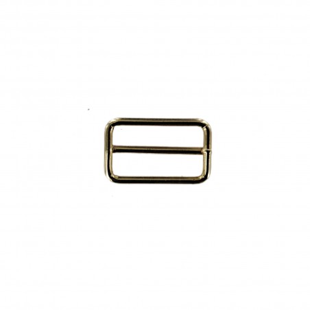 Petit passant rectangulaire réglable - 25 mm - laiton - Cuir en stock