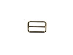 Petit passant rectangulaire réglable - 25 mm - laiton - Cuir en stock