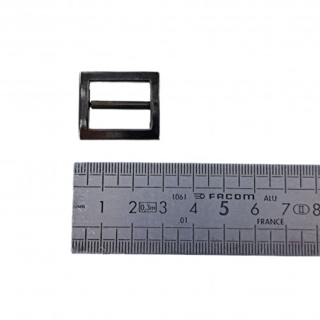Petit passant rectangulaire réglable - 20 mm - canon de fusil - maroquinerie - cuirenstock