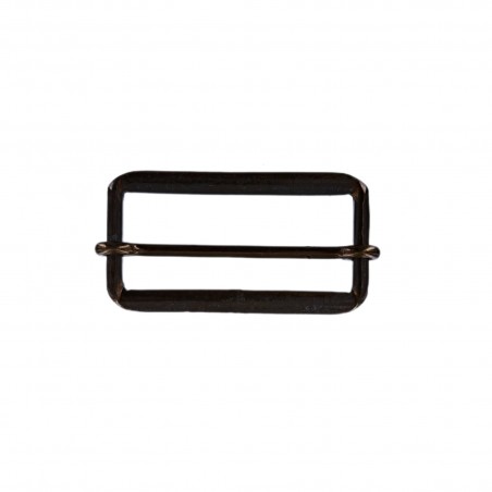 Passant rectangulaire coulissant réglable - 50 mm - bronze - maroquinerie - Cuir en stock