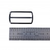 Grand passant rectangulaire coulissant réglable - 50 mm - noir brillant - maroquinerie - cuir en stock