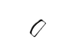 Passant demi-rond soudé plat - nickelé - 30 mm - accessoires - maroquinerie - CuirenStock