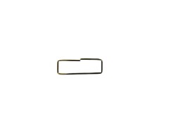 passant ceinture - rectangulaire - laiton - 25 mm - ceinture - maroquinerie - Cuir en stock