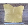 Peau de veau velours métallisé effet béton - jaune - Maroquinerie - cuir en stock
